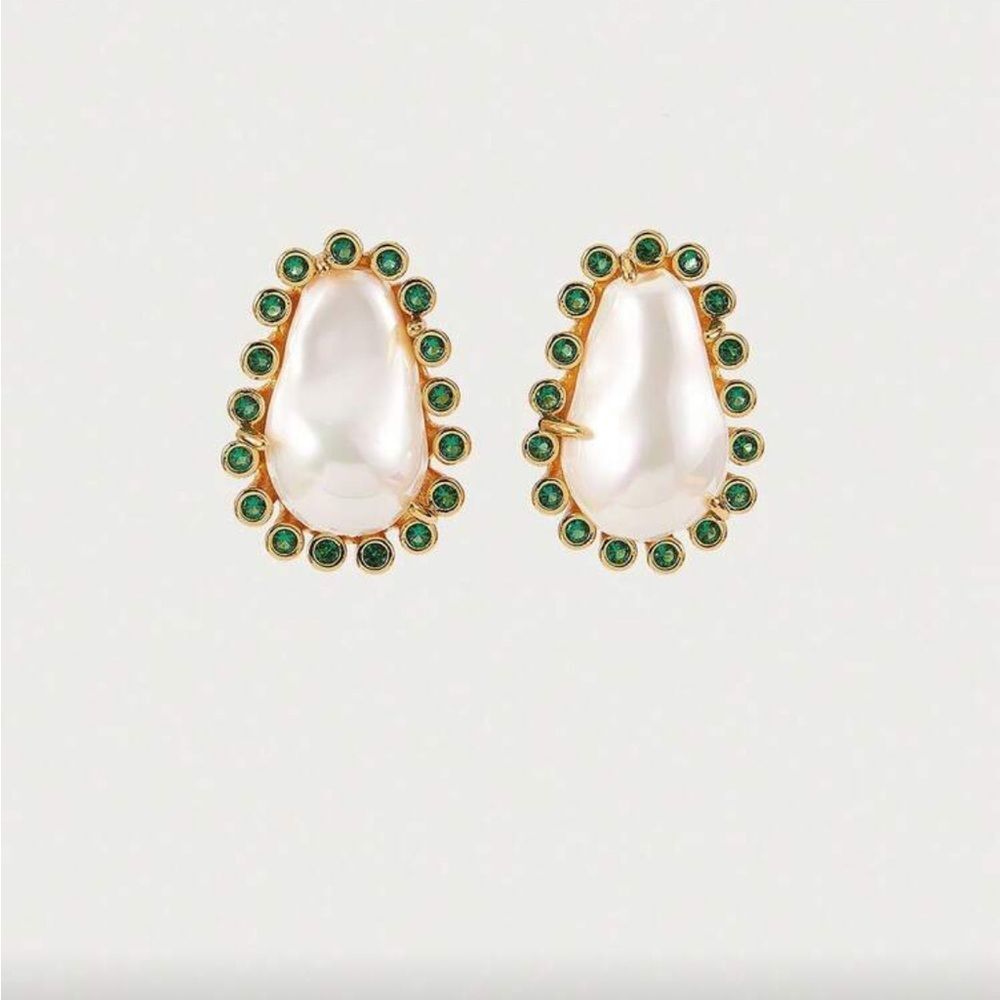 pearl statement Earrings Q524 - Picture 1 of 5